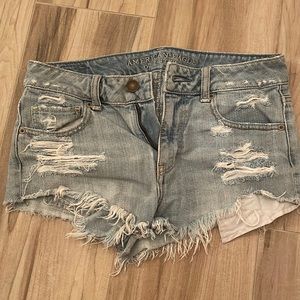 American Eagle. Distressed Jean Shorts. Size 4